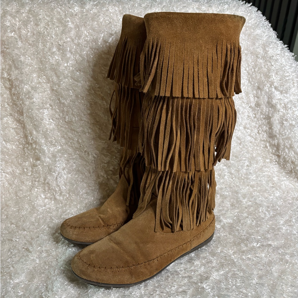 Bjorndal Fringe Suede Boots.